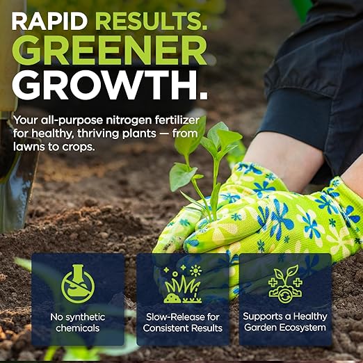 Supply Solutions | 33-0-0 Rapid Green High Nitrogen Fertilizer with Sulfur - Fast-Acting Lawn & Turf Fertilizer for Lush Green Growth - Nitrogen-Rich Plant Food for Grass, Crops & Gardens (5 Pounds)