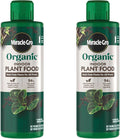 Miracle-Gro Organic Indoor Plant Food, Liquid Plant Food for Houseplants, Flowers, Vegetables, and Herbs, 1-0.5-1 NPK, 8 fl. oz., 2-Pack