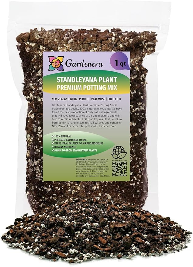 GARDENERA Premium Monstera Standleyana Potting Mix - Expertly Crafted for Healthy Growth - 1 Quart