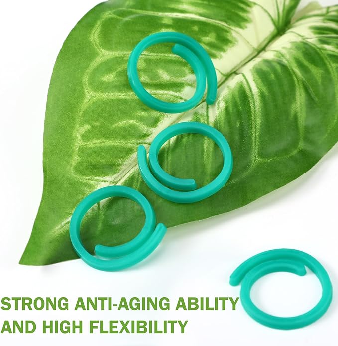 200 Pcs Plant Support Clips Garden Plastic Spiral Plant Clips for Climbing Plants Tomato Grape Vine Flower Lever Fixing Loop Gripper for Garden Netting Climbing Plants, Secured Stem and Vine