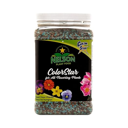 Nelson Plant Foods ColorStar Outdoor & Indoor Plant Fertilizer - Nutrient-Dense Plant Food to Increase Bloom Size & Quantity - 4-5 Months of Feeding (4 lb.)