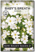 Sow Right Seeds - Annual Baby’s Breath Seeds for Planting - Non-GMO White Flowers Heirloom Packet with Instructions to Plant in Your Home Garden - Snow Like Blooms - Fresh and Dried Cut Flower (1)