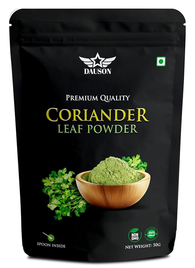 Coriander Leaf Powder – 100% Pure & Natural | 1.76 Oz Finely Ground Coriander Leaf | No Additives or Fillers | Aromatic, Earthy Flavor for Cooking | 25g Sample Available | Kitchen Essential for Global Cuisine