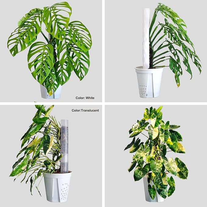 2 Pcs 17 Inch Plastic Moss Pole for Plants Monstera,Designed Specifically for Climbing Plants, Stackable Plant Support for Indoor Plants