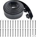Garden Edging, 30ft Black Landscape Edging, 30 Spikes for Lawn 4 Inch Tall