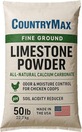 Fine Ground Limestone Powder 50 lb – All-Natural Calcium Carbonate for Lawns, Gardens, Chicken Coops, Odor Control, Soil pH, and Agriculture – Soft White Lime Rock Dust