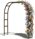 Thickened Metal Garden Arch, 7.8 ft High x 5.5 ft Wide Heavy-Duty Arbor with 16mm Steel Tubes, Sturdy Outdoor Trellis for Climbing Plants Roses Vines, Wedding Party Ceremony Decoration