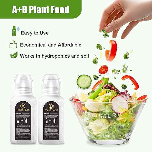 51 Pcs Grow Sponges and Nutrients for Hydroponics Plant Food Compatible with Aero Garden and All Brands - Seed Pods Lables and Indoor Plant Fertilizer for Indoor Garden Hydroponics Growing System