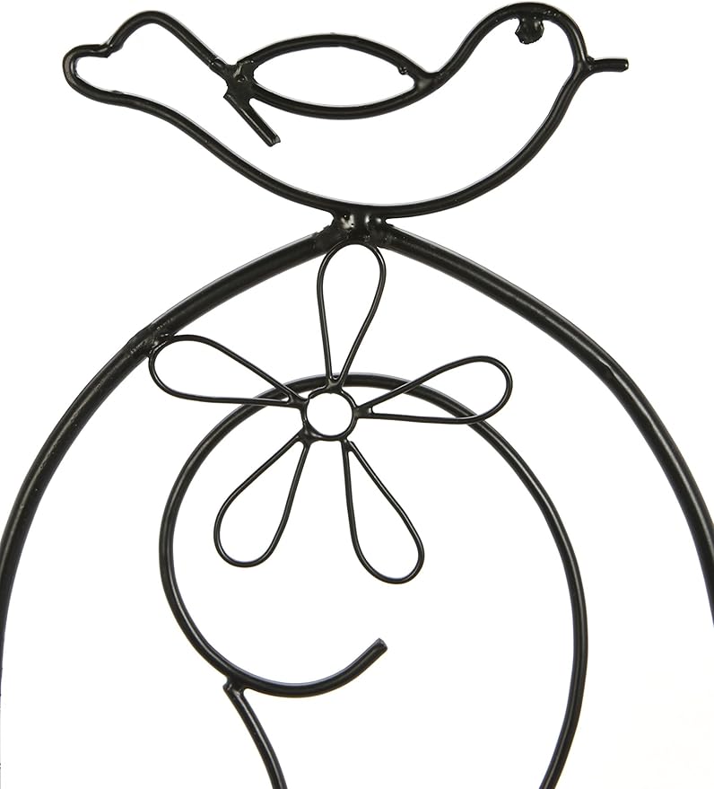 Hosley Set of 2 Iron Wave Pot Trellis 28 Inch H Ideal Gift for Floral Arrangements Wedding Party and Use Next to Structures Home or Office or in Planters for Growing Floral Plants Vines and Vegetables
