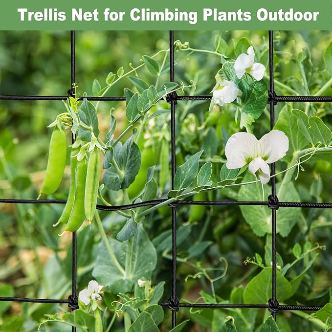 2 Pack 4x4 Trellis Netting for 4x4/8x4 Grow Tent, Heavy Duty Elastic Scrog Net with Hooks for Indoor Plant Growing Tents, Flexible Trellis Net Support for Hydroponics,Outdoor Climbing Plant