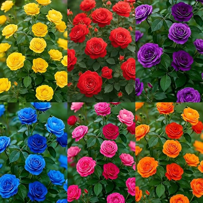 120+ Rose Seeds Mixture Color for Planting-Non-GMO Heirloom Plant Seeds Garden Outdoor-Fragrant, Attracts Bees and Butterflies