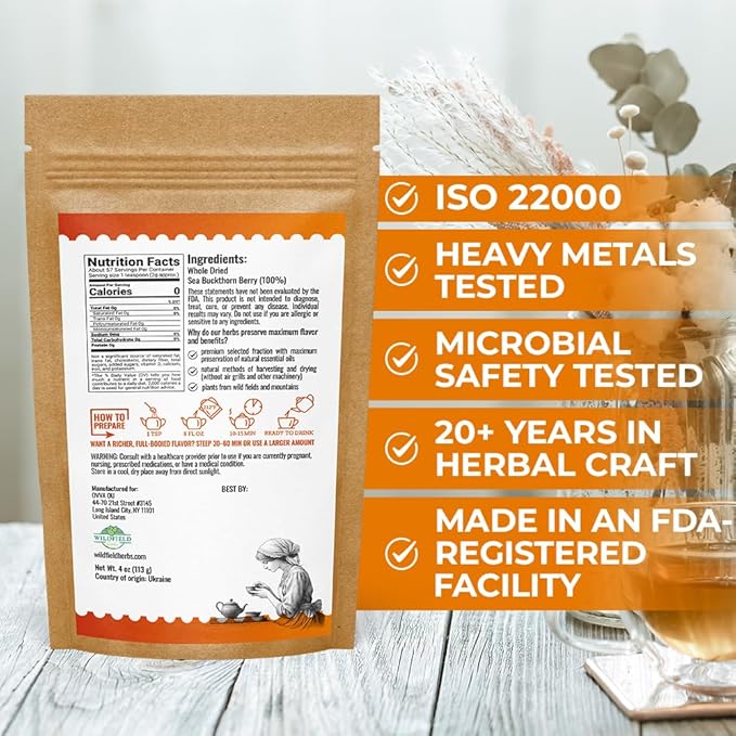 4 oz. Buckthorn Bark Herbal Tea (Frangula alnus) – 113g Dried Buckthorn Bark Tea Corteza de Arraclán