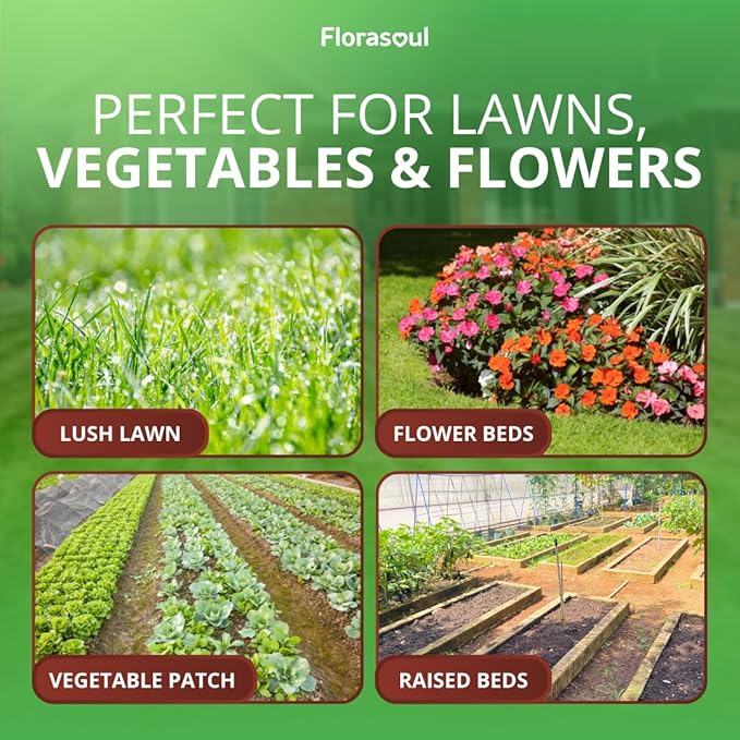 Florasoul® Clay Breaker Soil Amendment (6.6 lbs) – Revitalize Heavy Clay & Compacted Soil – Plant-Based & Vegan Formula – Enhances Drainage & Aeration – for Gardens, Lawns & Flower Beds