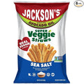 Jackson’s Super Veggie Straws (Sea Salt, 6.5 oz, Pack of 6) – Gluten Free, Vegan, Snacks for Kids & Adults – Made with Premium Avocado Oil – Allergen-friendly, Veggie Straws Individual Bags