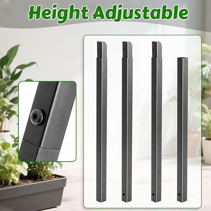 Metal Dragon Fruit Trellis，Adjustable Dragon Fruit Plant Trellis for Vertical Gardening and Climbing Plants Trees Cactus Garden Outdoor Indoor Potted Support （Black）