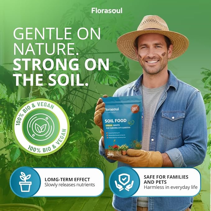 Urban Roots Potting Soil Amendment (2.2 lbs) – Revive & Refresh Old Container Soil – Plant-Based & Vegan Formula for Indoor Plants, Balcony Gardens & Herbs – Pet Safe – Odorless