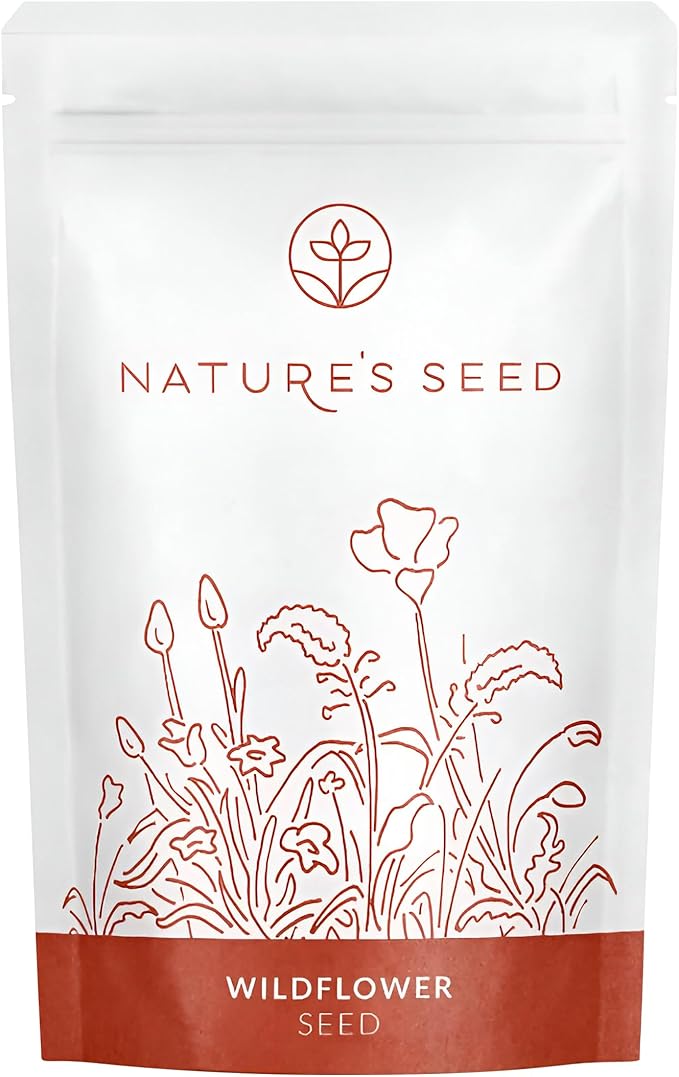 Nature’s Seed California Poppy Wildflower Seeds for Planting, Drought Tolerant, Pollinator Friendly, 0.5 lbs