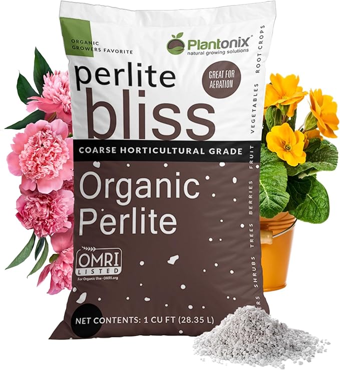 Perlite Bliss (1 Cubic Ft) - Organic Perlite for Plants Indoor Soil Amendment - Bulk Perlite for Gardening & Seed Starting - Mixes Easily with Potting Soil, Vermiculite, & Coco Coir for Plants