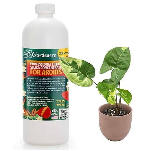 𝐏𝐑𝐎𝐅𝐄𝐒𝐒𝐈𝐎𝐍𝐀𝐋 Liquid Silica Plant Supplement - 32oz - AROIDS Plants Liquid Silica Boost Fertilizer - Stronger Stems & Healthy Leaves for Indoor & Outdoor Aroids Plants (Makes 180 Gallons)