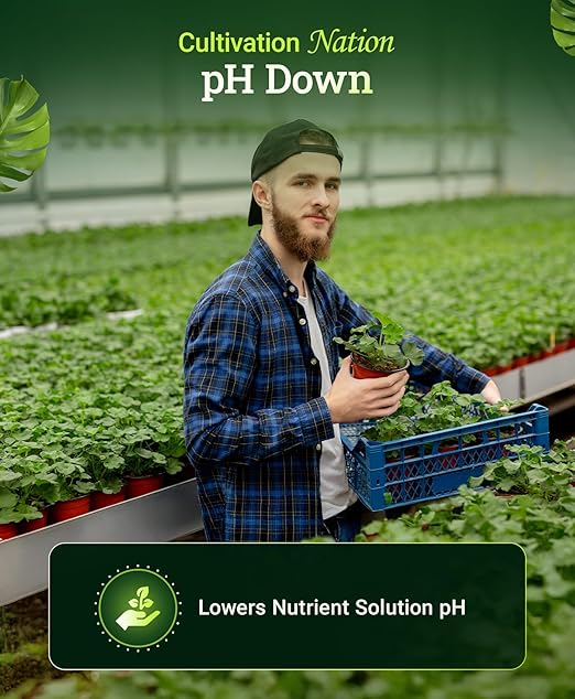 FoxFarm Cultivation Nation pH Down for Plants’ Nutrient Solutions - Formulated with Citric Acid for Adjustment - Ideal for Soil & Hydroponics, Lowers pH Levels of Nutrient Solution - 1 Quart
