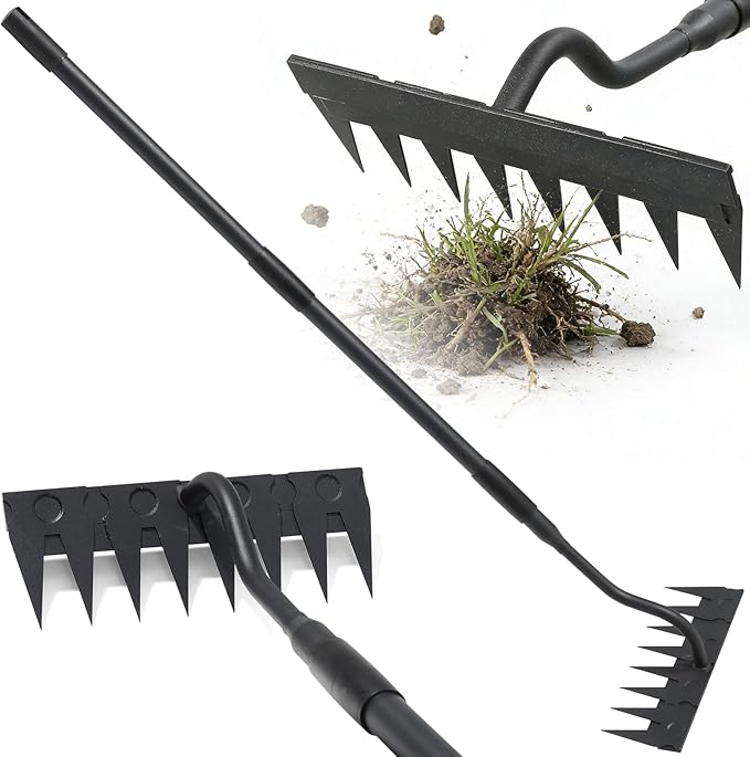 Manual Weeder Tool, 56" Weed Puller Tool with Sharp Blade, 11" Wide Heavy Duty Stand Weed Remover Gardening Hand Tool for Lawn, Yard, Patio and Backyard, Weeding Loosening Soil