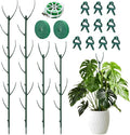 22pack Stackable Plant Support Stakes Climbing Plant Support Structures Stem Holder Structures Frame Plants Holder Stick Moss Pole for Supports(Color:Green)