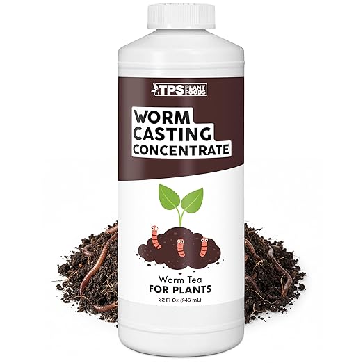 Worm Casting Tea Concentrate – Liquid Microbial Supplement for Living Soil, Stronger Roots & Healthier Plants, 32 oz