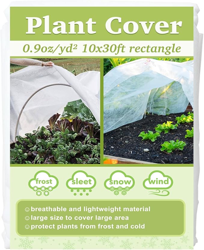 Plant Covers Freeze Protection 10x30ft Floating Row Cover 0.9oz/yd² Plant Covers for Winter Garden Fabric for Cold Sun Protection