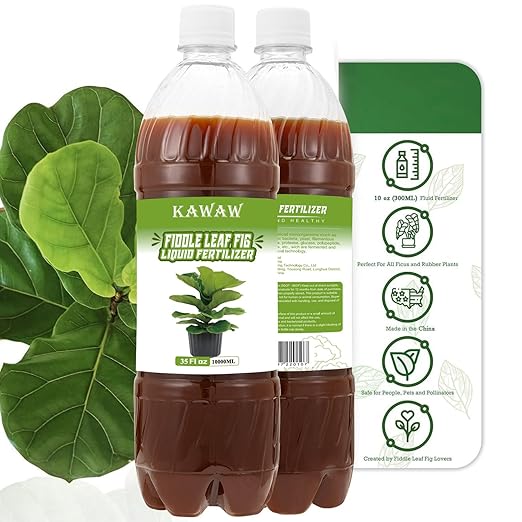 Premium 35oz Fiddle Leaf Fig Plant Food Liquid Fertilizer - Organic Microbial Probiotic Nutrient Solution for Indoor & Outdoor Plants & Root Growth
