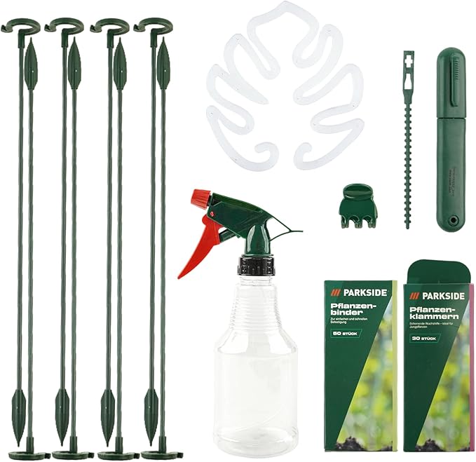 5Pack Plant Support Structures, 11'' Twig Plant Sticks with Orchid Clips Mini Scissors & Twist Ties, Flower Stakes for Plants Peony, Tomato Seedling, Marigold, Amaryllis, Sapling, Coreopsis