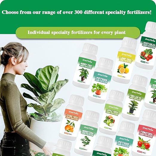 10oz Fiddle Leaf Fig Fertilizer Liquid - Organic Microbial Probiotic Plant Food for Ficus Lyrata - Promotes Roots & Greener Leaves