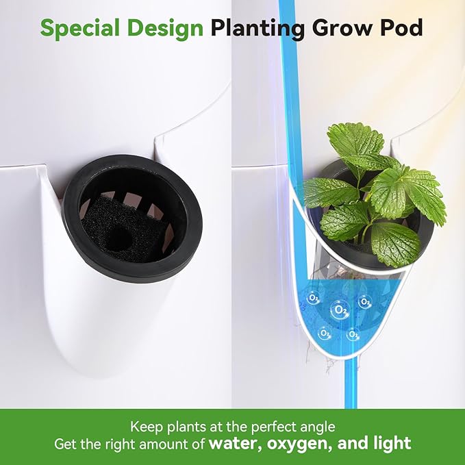 BAOSHISHAN 250 PCS Hydroponic Pods Kit, 50 Grow Baskets, 200 Sponges, Use 7-Layer Hydroponics Tower