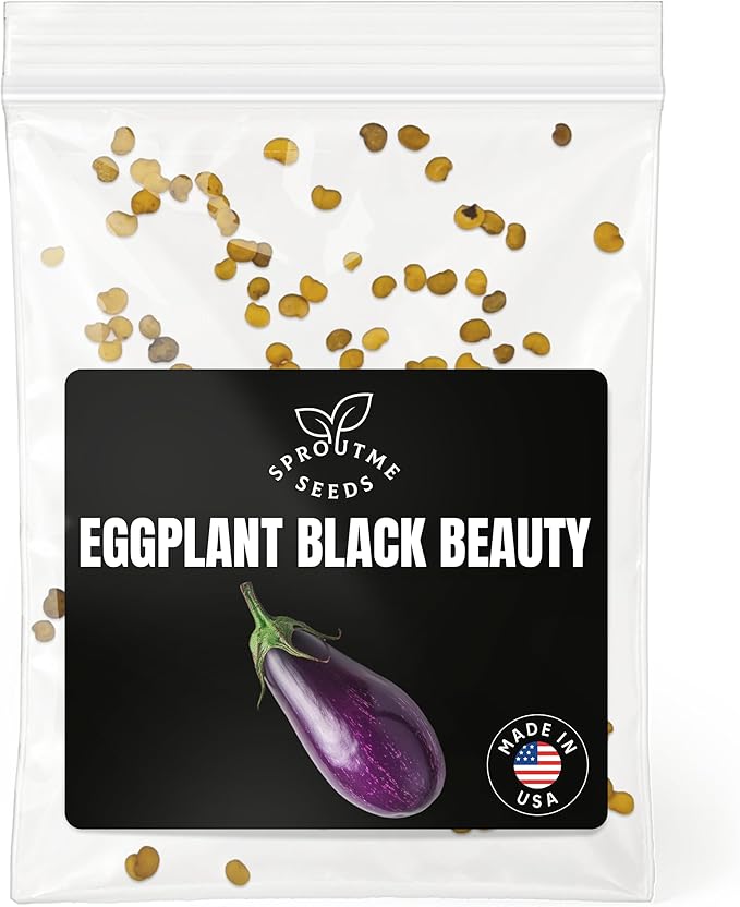 Fall & Winter Eggplant Seeds for Indoor & Outdoor Planting – 100+ Non-GMO Heirloom USA-Grown Rich Flavor, High Germination (Solanum melongena)