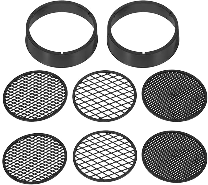 DOITOOL 2 Set Garden Sieve Soil Sifter, Round Plastic Sand Sieve, Soil Gardening Sifting Pan, Compost Sifter Rock Dirt for Small Gravel, Sand