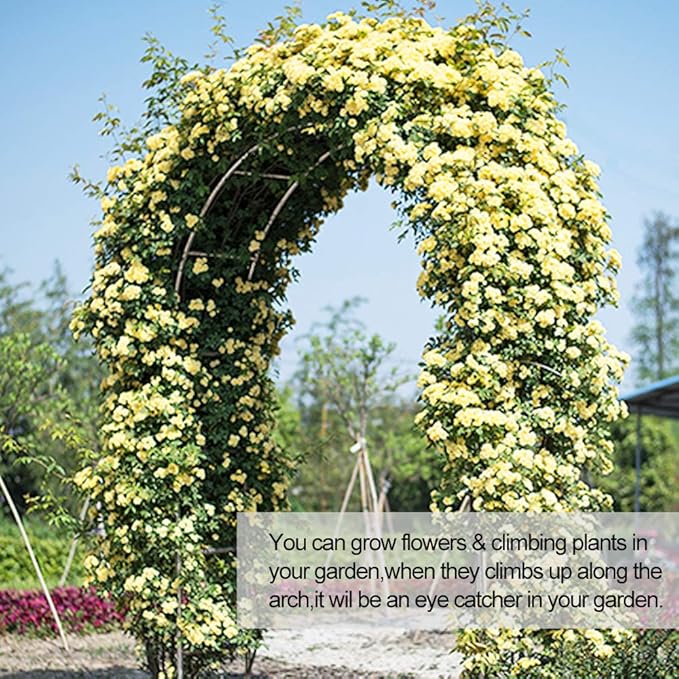 Metal Pergola Arbor,Wedding Arch 4.6 Feet Wide x 7.9 Feet High,Assemble Freely Lightweight Wide Wedding Garden Arbor Bridal Party Decoration White