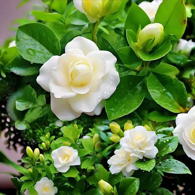 300pcs Gardenia Seeds for Planting, Non-GMO, High Germination, Fragrant Flower Seeds, Ideal for Garden Beds, Patio Pots, Indoor Windowsills