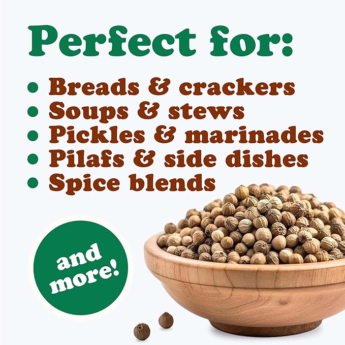 Food to Live - Whole Coriander Seeds, 12 Ounces - Non-GMO Verified, Dried Cilantro Seeds, Vegan, Kosher, Bulk. Rich in Antioxidants