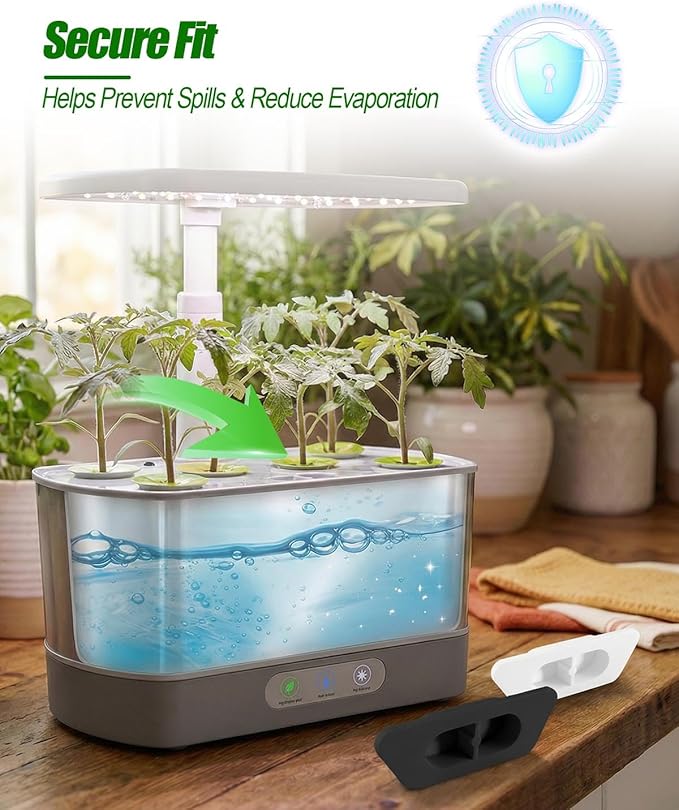 Water Fill Cap Replacement Fit for AeroGarden Harvest Slim Hydroponic Systems, Reusable Replacement Lid for Prevent Spills and Reduce Evaporation, Hydroponic Gardening Accessory