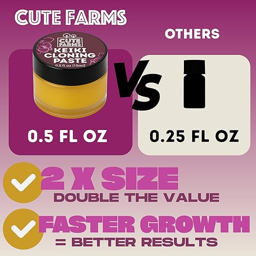 Keiki Cloning Paste (0.5oz) for Orchids & Houseplants - 2X Size - Create New Growth with Cute Farms Hormone Gel