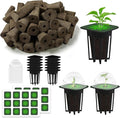 72-Pcs Seed Pod Kit, Including Hydroponics Garden Accessories (24pcs Grow Sponges, 12pcs Planting Baskets, etc.), Compatible Hydroponics Growing Systems