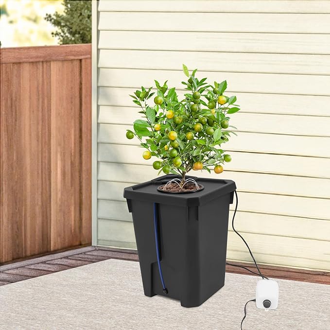 Hydroponic Bucket, hydroponic Bucket System, Recirculating Drip Garden, 7.13 Gallon with Air Pump and Clay Gravel, Environmentally Friendly and Efficient Indoor Plant Cultivation