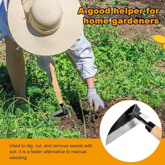 Japanese Weeding Sickle, 13inch Professional Japanese Hand Weed Puller Garden Hoe Gardening Tools