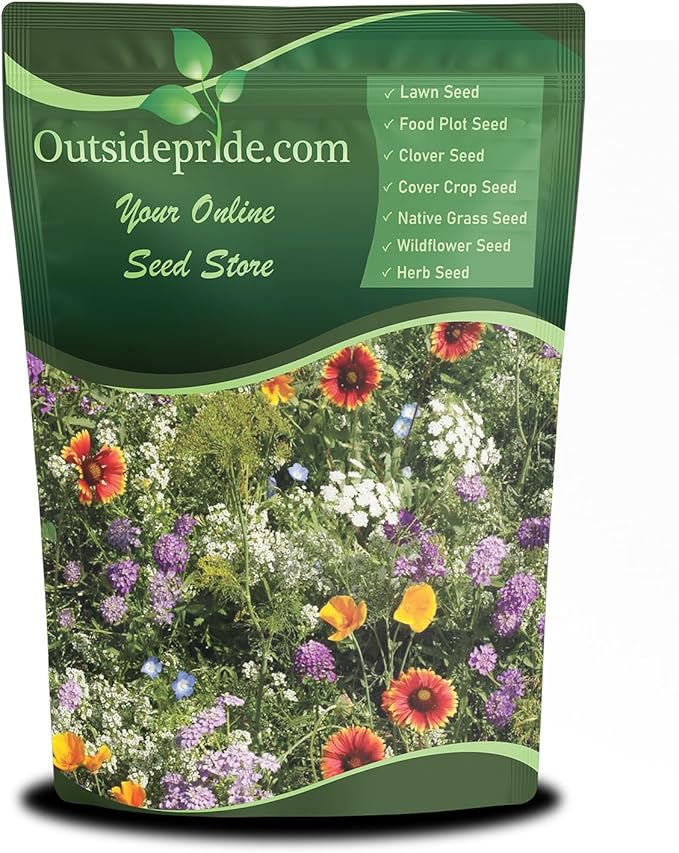 Outsidepride Insectary Wildflower Seed Mix - 5 lbs Combination of Deep-Rooted Perennial & Fast Growing Annual Wildflower Seeds for Attracting Beneficial Insects & Enhancing Biodiversity