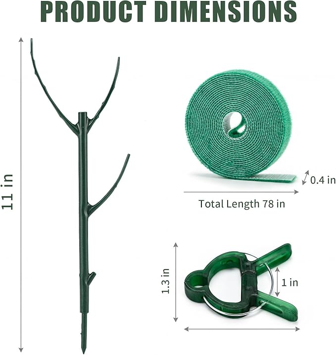 6 Pack Stackable Monstera Plant Support Stakes, Plant Stakes for Indoor Plants & Outdoor Use, Pothos Plant Climber Support for Monstera, Philodendron, Climbing and Potted Plants