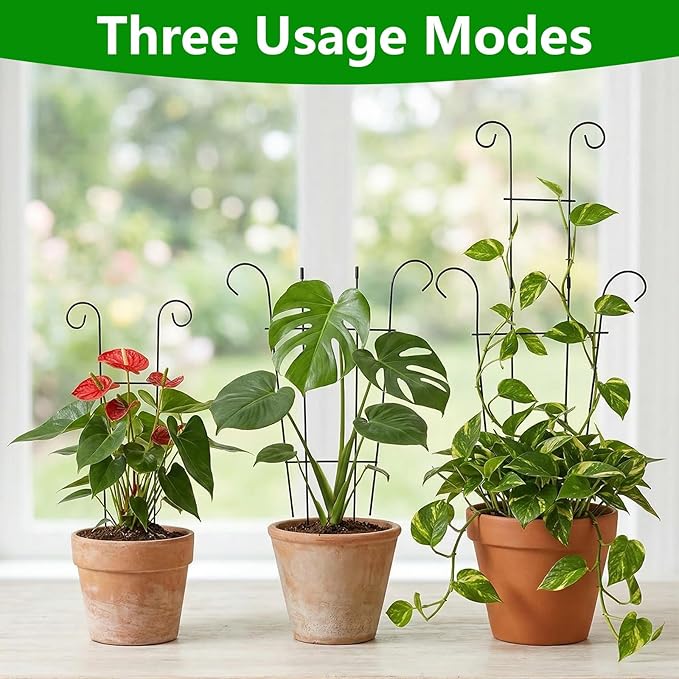 2pcs Plant Trellis Vine Plant Support Assembled and Rustproof for Pothos Hoya Ivy Monstera Flower for Garden Potted Plant Indoor Outdoor 24.7inch
