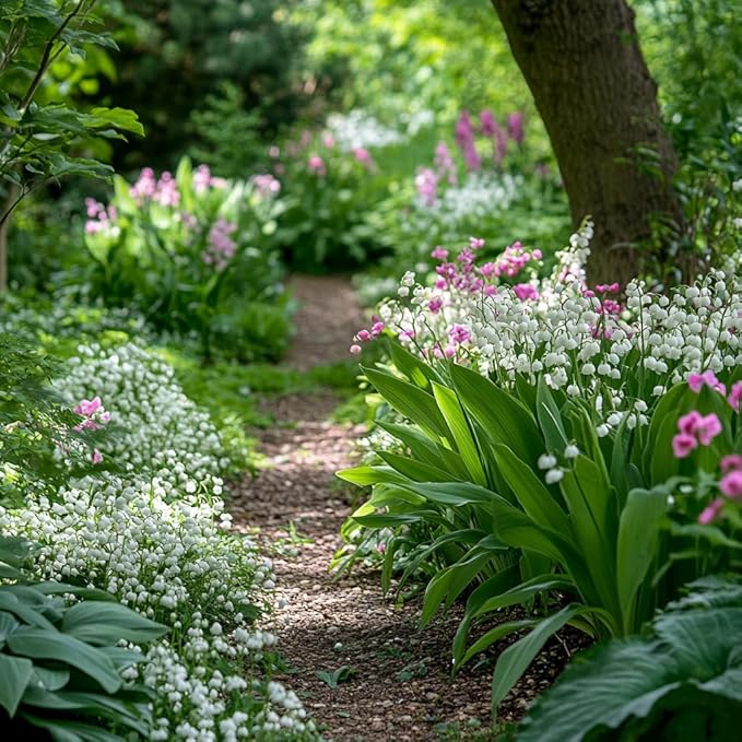 100pcs Lily of The Valley Flower Seeds, Fragrant White & Pink Perennial Blooms, Easy to Grow, Ideal for Garden Borders, Landscaping, Ground Cover, Shade-Loving Spring Flower Seeds