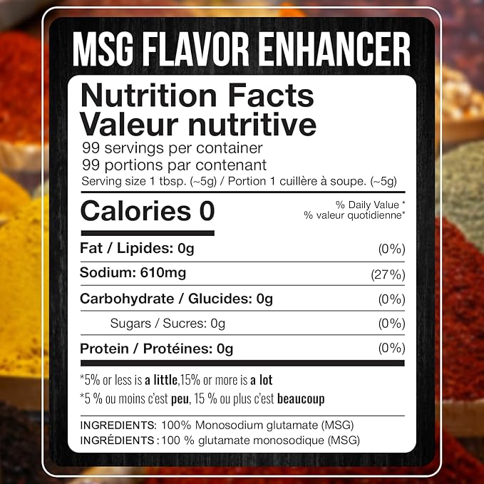 Fresh Finest MSG Seasoning – 21.51oz MSG Powder – Monosodium Glutamate Powder – Pure Flavor Enhancer Powder – Ideal for Cooking, Food, Desserts – Rich Umami Taste – No Additives or Fillers