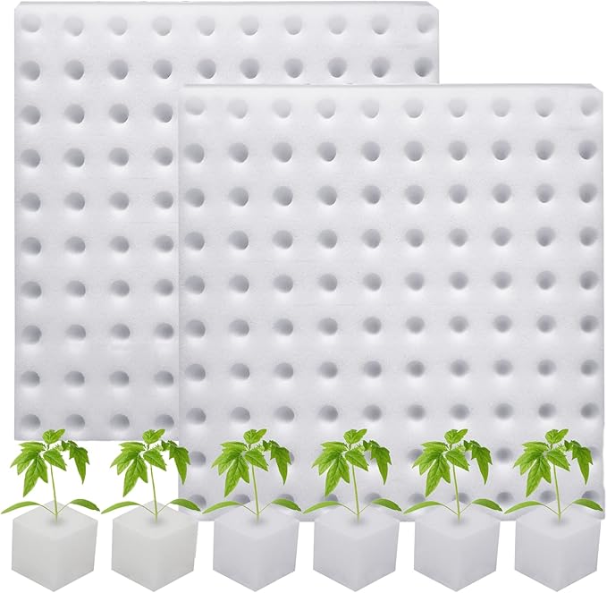 XIDAJIE 200 Pcs Hydroponic Sponges Planting Gardening Tool Soilless Cultivation Seedling Sponges Cultivation Sponge Greenhouse for Small Bud Growth & Grow Seedlings