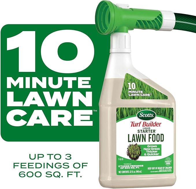 Scotts Turf Builder Liquid Starter Lawn Food Refill, Lawn Fertilizer for New Grass, 7-12-15, 32 fl. oz.