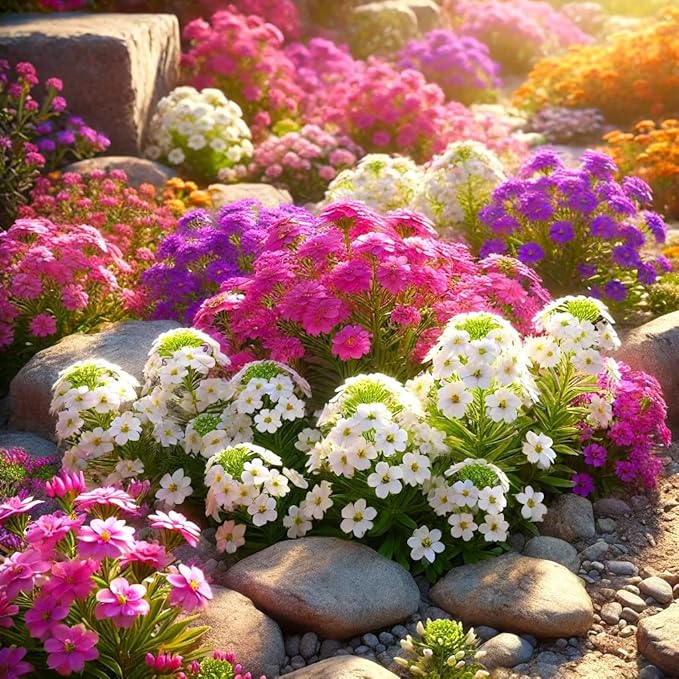 Seeds Multicolor Alyssum Seed Mix 800+ Seeds for Panting Annual Low-Growing Flower Ground Cover Carpet Flower